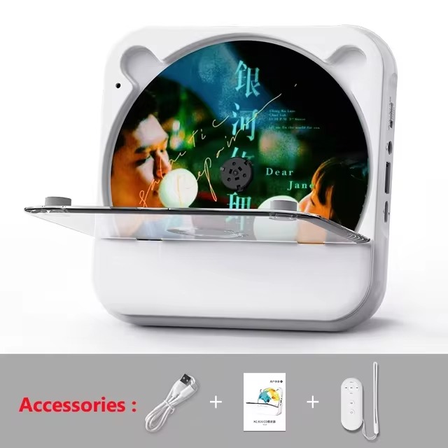 Woopker Portable CD Player KC-818 Stereo Playback Bluetooth 5.1 Built-in 2000mAH Battery with IR Remote Control Support USB/FM