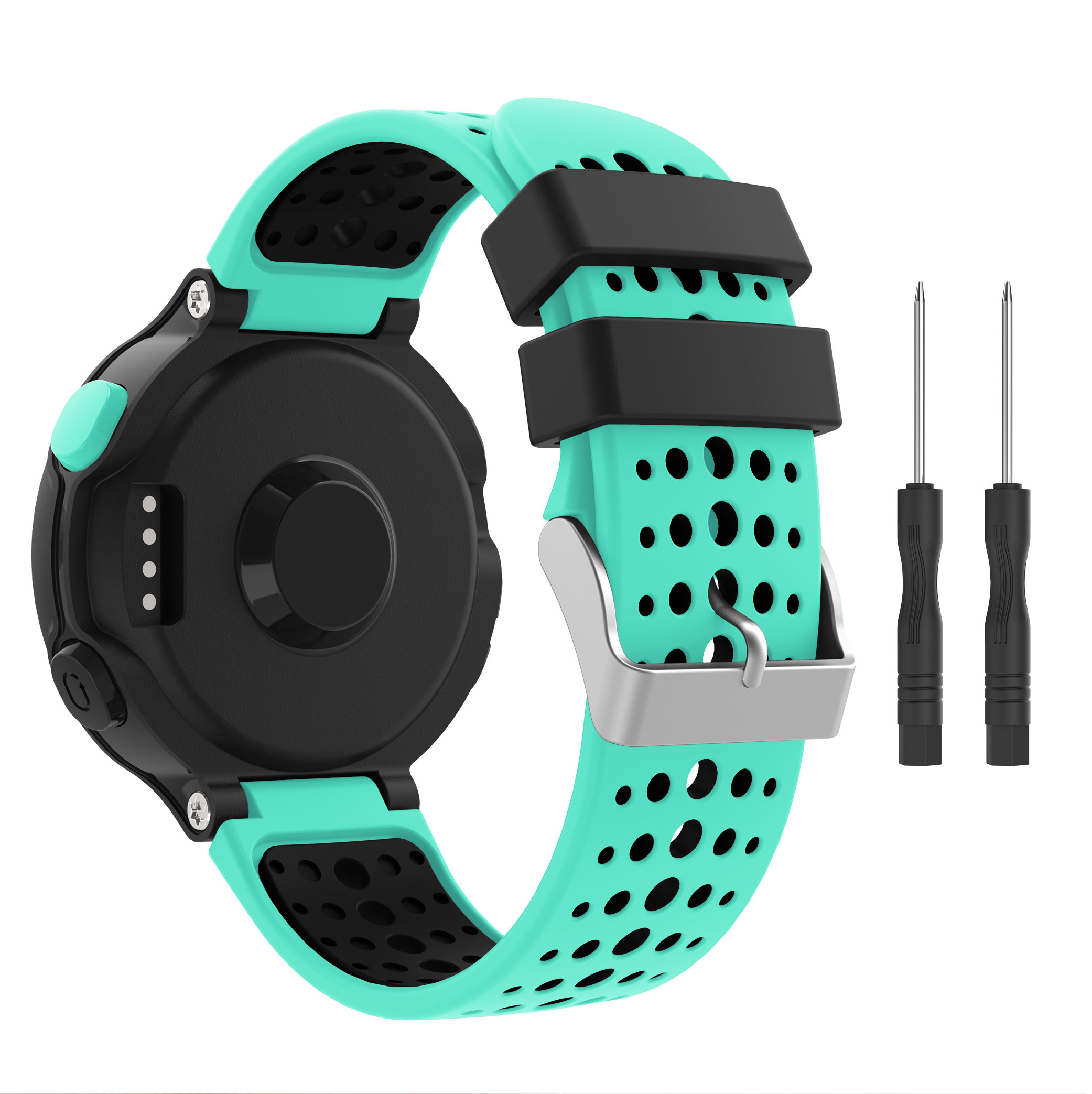 Yayuu Twee-Tone Siliconen Horlogeband Voor Garmin Forerunner 220/230/235/620/630/735XT armband Riem Gesp Vervanging Wriststrap