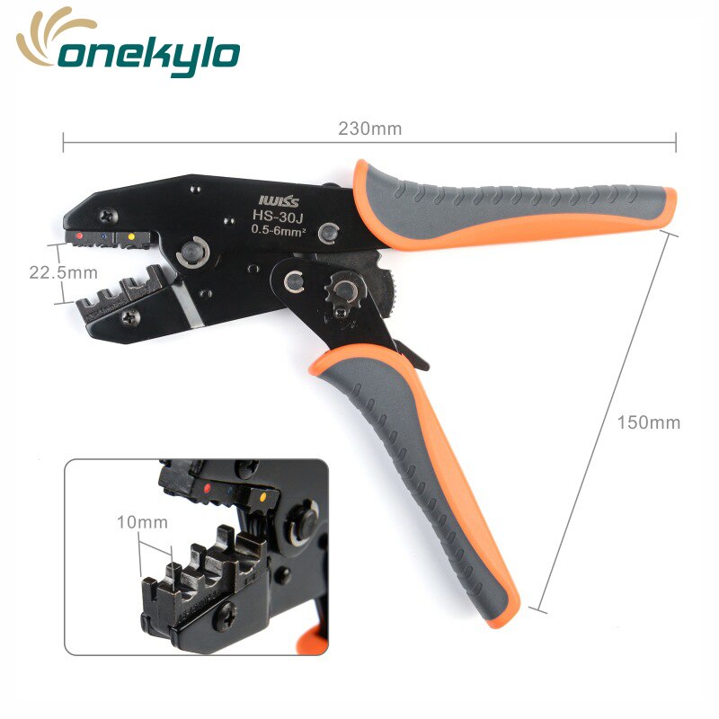 IWISS crimping tool insulated terminal ferrule crimper wire crimp pince sertir alicate crimpador tool HS-30J pliers 0.5-6mm²