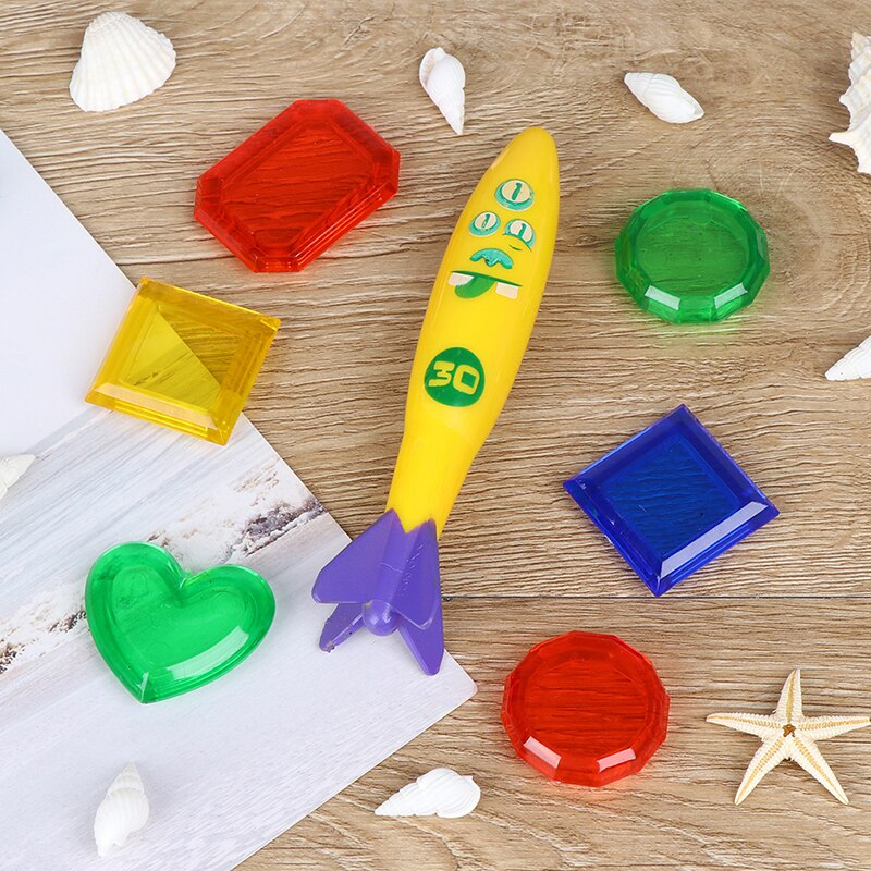 1impostato = 7pz Siluro Razzo di Lancio Giocattolo di Nuoto piscina immersione Gioco proprietà Siluri Banditi Bambini Subacquea tuffo Spiedi giocattolo