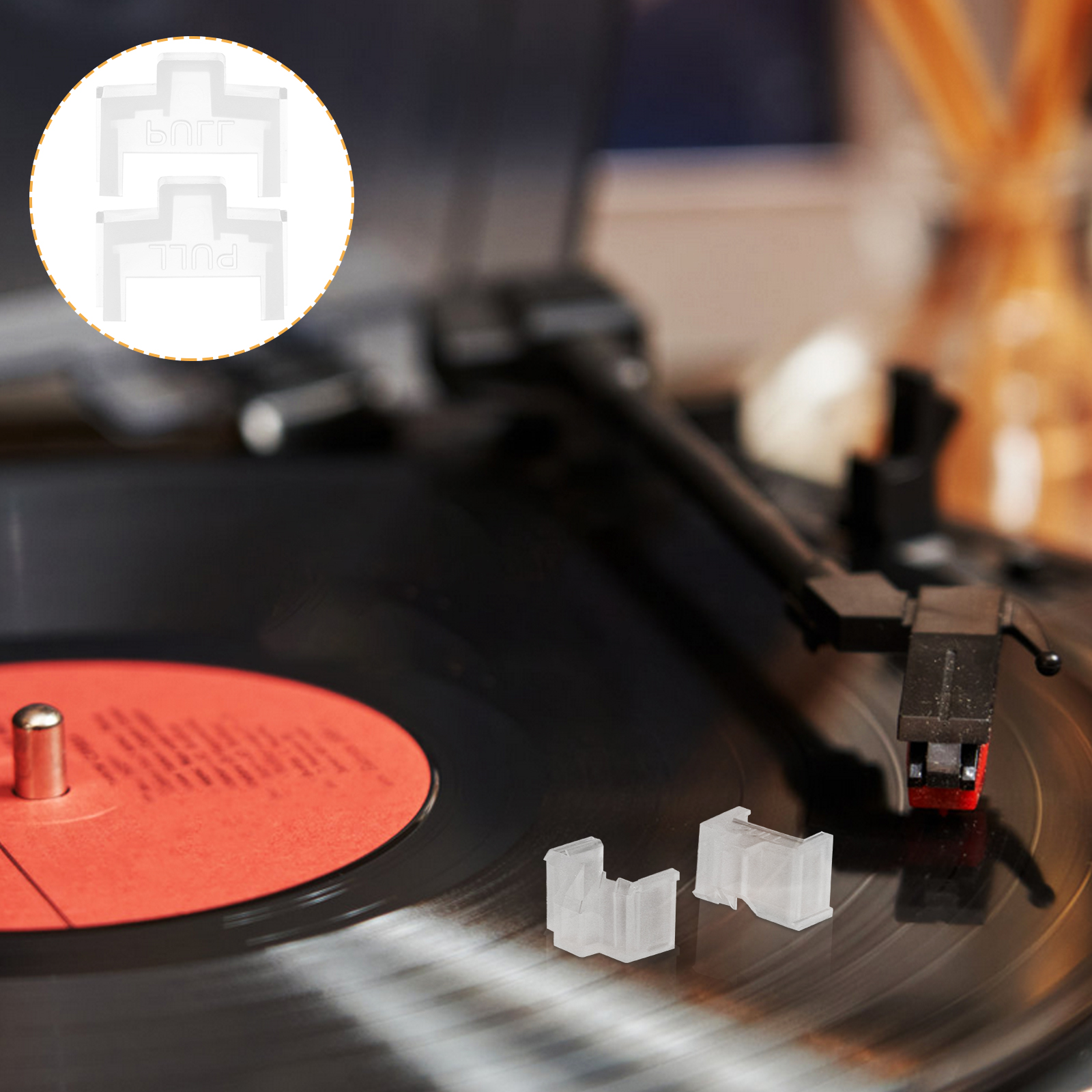 2 stk. plastpenndeksel til platespiller, vinyl, platespiller, nålstøvbeskytter, slitesterkt pickup-tilbehør, dj-utstyr