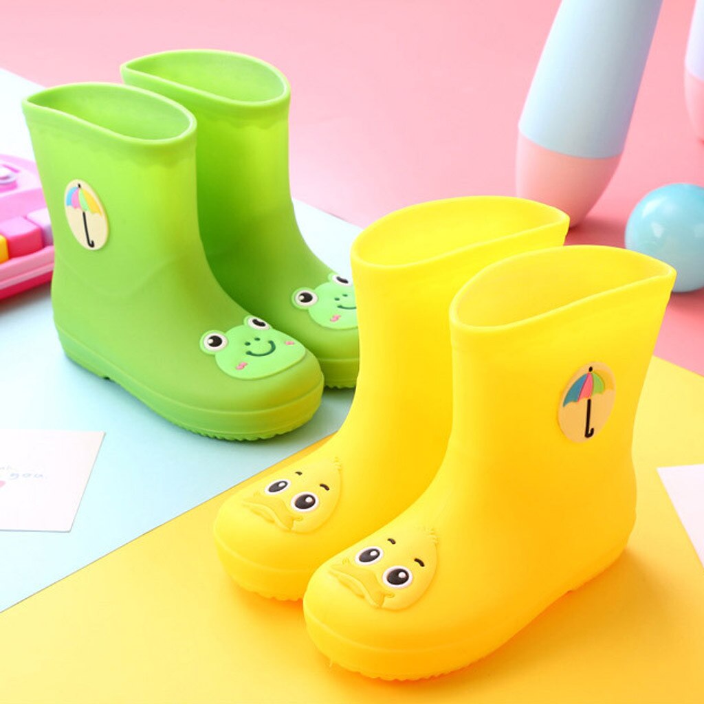 Enfants botte de pluie enfant en bas âge grands enfants bébé filles garçons mignon dessin animé imperméable botte de pluie Wellies chaussures de enfants chaussures