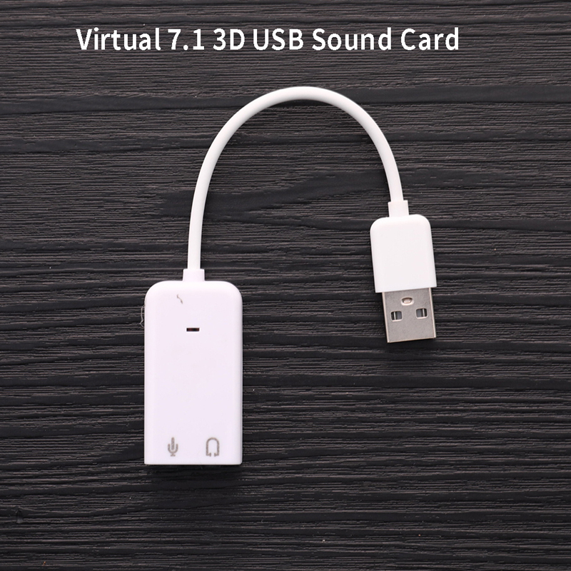 1PC USB Sound Card Virtual 7.1 3D External USB Audio Adapter USB To Jack 3.5MM Earphone Micphone Sound Card For Laptop Notebook