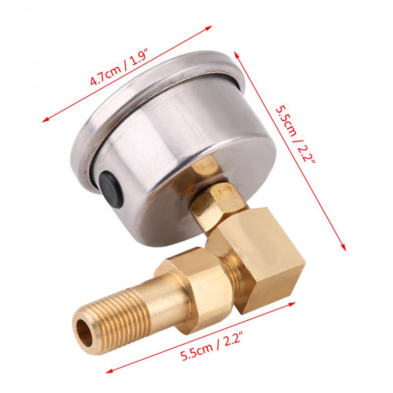 Oil Press Gauge Fuel Gauge Fuel Pressure Liquid Filled Regulator Gauge Adapter Kit 0-100PSI Universal