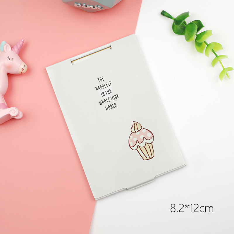 Mini- Cartoon Ultra-thin Makeup Mirror Vanity Cosmetic 4 Sizes Make Up Pocket Silver Rectangle Foldable Compact Folding Mirrors: 10