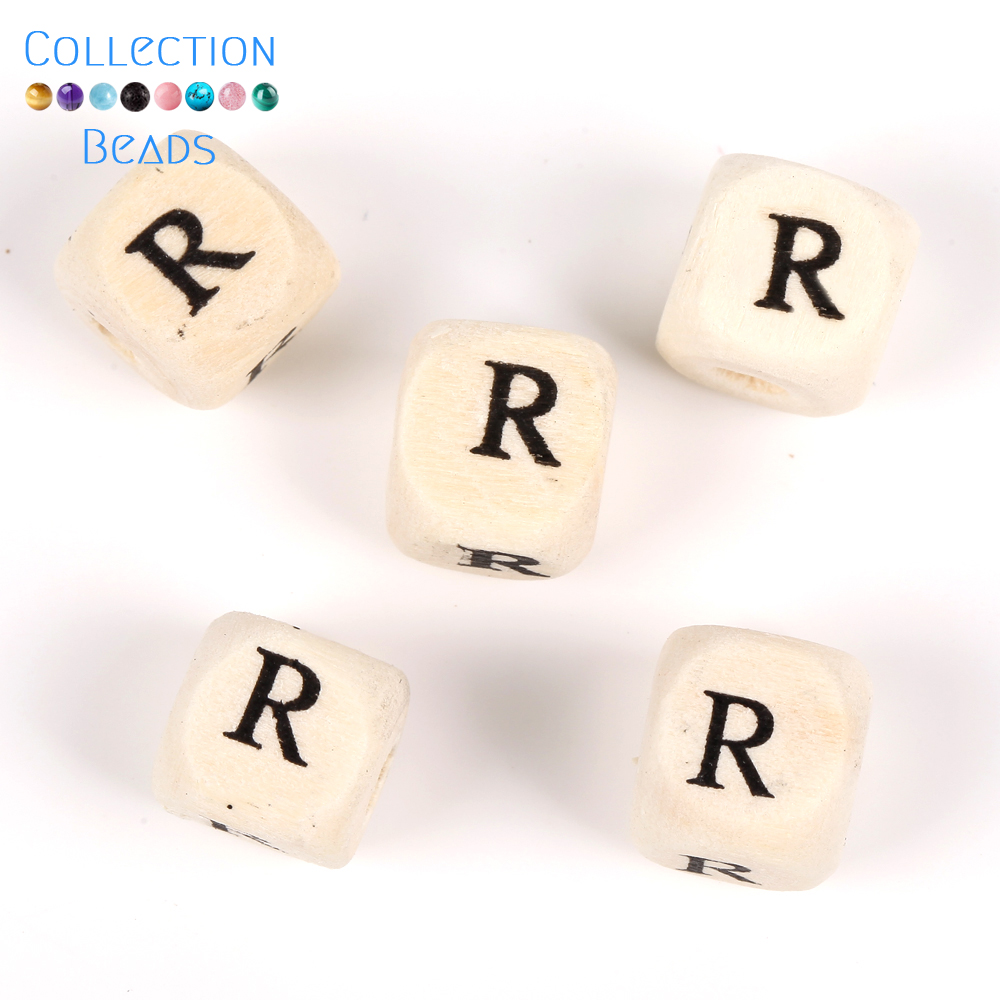50-200 Uds. Cuentas de alfabeto con letras de madera mezcladas naturales, cuentas espaciadoras sueltas para pulsera DIY, fabricación de joyas, accesorios hechos a mano
