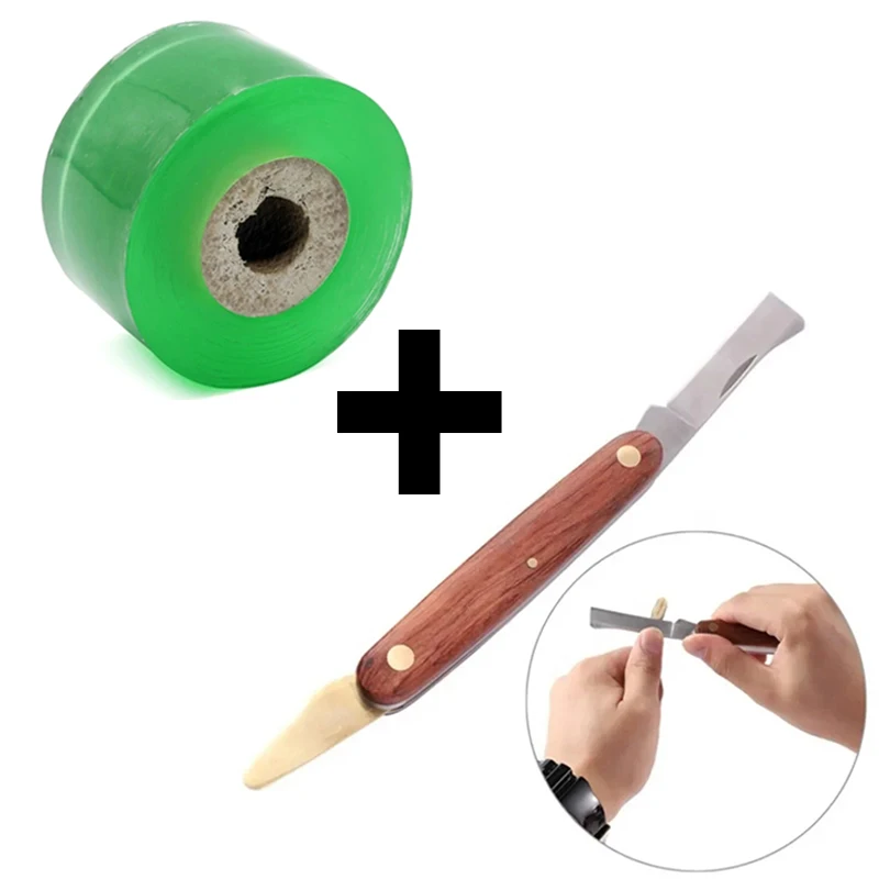 Folding Grafting Knife Plant Grafting Pruning Tools Garden Fruit Tree Cutter Stainless Steel Wooden Handle Knife: Gold