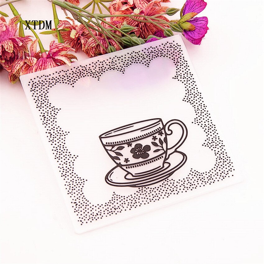 plastic clock template cup craft card making paper card album wedding decoration clip Embossing folders
