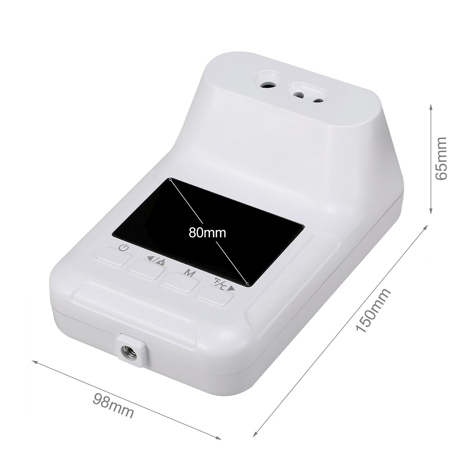 Non-Contact Infrared Thermal Imagr Digital Forehead Thermometer Wall-Mounted Infrared Thermometer °C/°F Unit Switch Fever Alarm