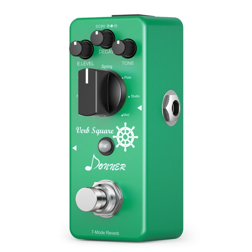 Donner Reverb Guitar Pedal Verb Square 7 Modes Reverberation Digital Effect Pedals True bypass Guitar Accessories