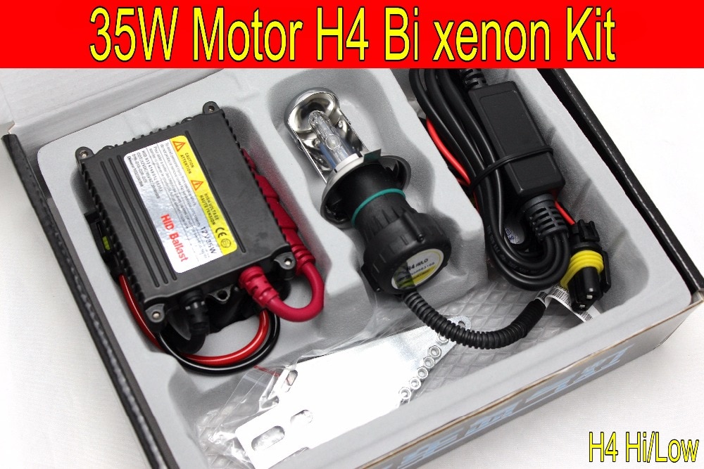 1 Set Top 35W H4 Hi/Low Bi Xenon Motorfiets Hid Xenon Conversie Kit, 3000 K, 4300 K, 6000 K, 8000 K, 10000K