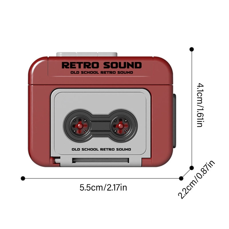 Retro Mini Cassettes Player Tape Recorders Small Music Player for On the Go Entertainment Recording Casual