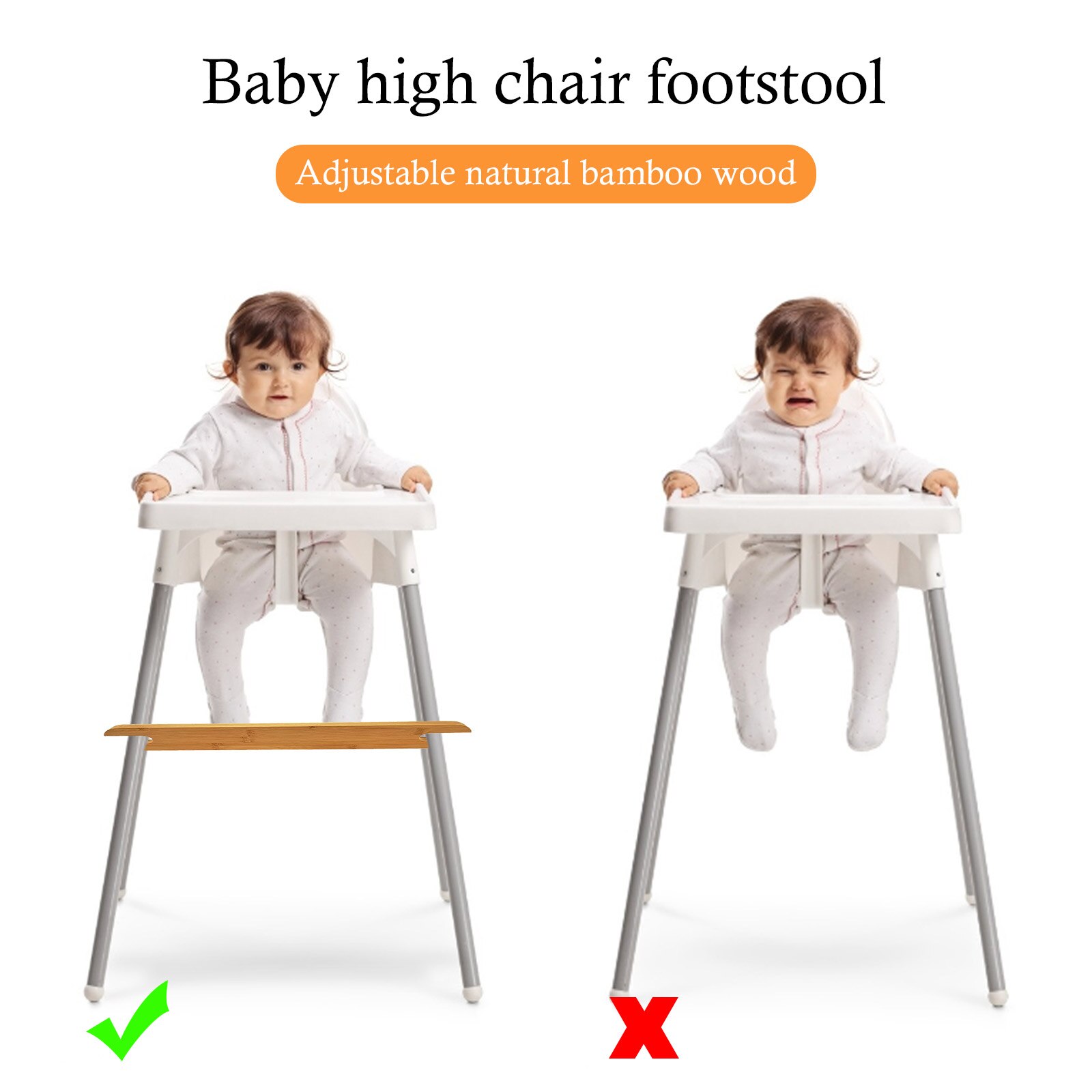 High Chiar Foot Rests Baby Highchair Foot Rest Pedal High Chair Adjustab... – Grandado