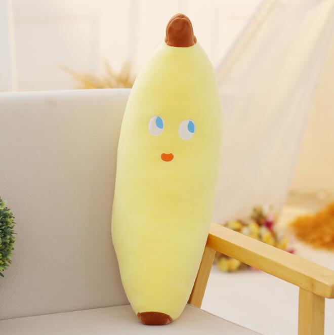 52cm Fruits Plush Plant Toys Pineapple Cartoon Cute Stuffed Doll Banana Carrot Cushion Anti Stress Cushion Pillow Home Decorate: Banana