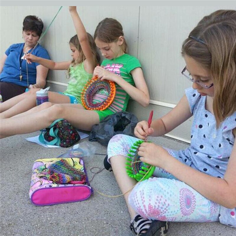 4 Size Round Circle Hat Knitting Needles Knit Loom Kit Ring Yarn Needle Socks Scarf Maker Weave Kit Knitting Machine Sewing Tool