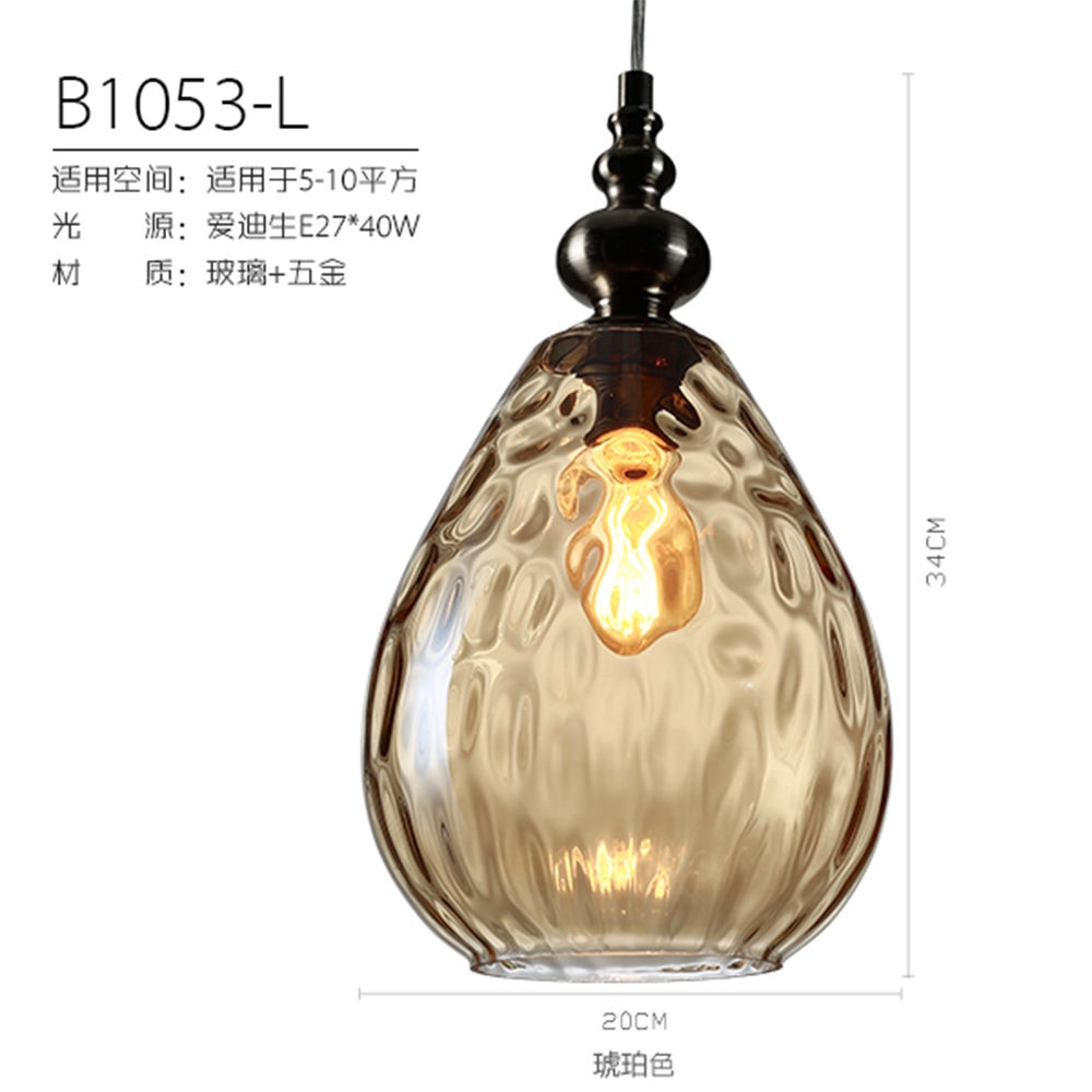 Nordic american edison pære loft industrielt glas sten punkt loftlampe vintage vedhæng lys cafe bar spisestue lys