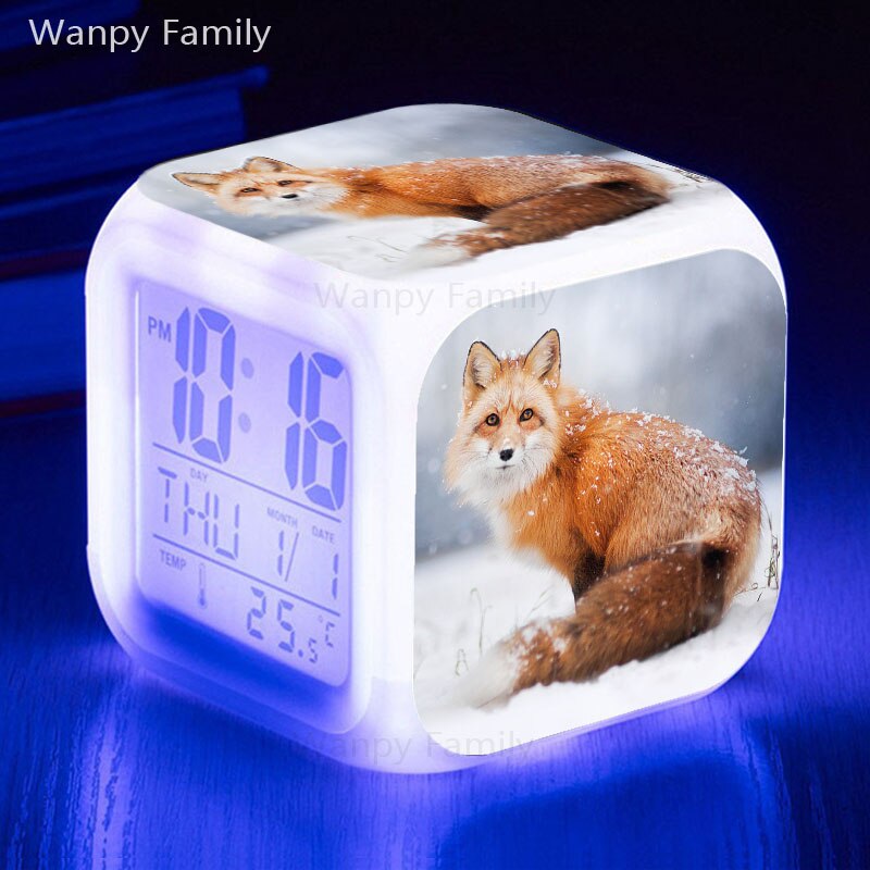 List Fuchs alarm uhr glowing LED farbwechsel digitale wecker kinderzimmer leuchtenden multifunktions elektronische uhr