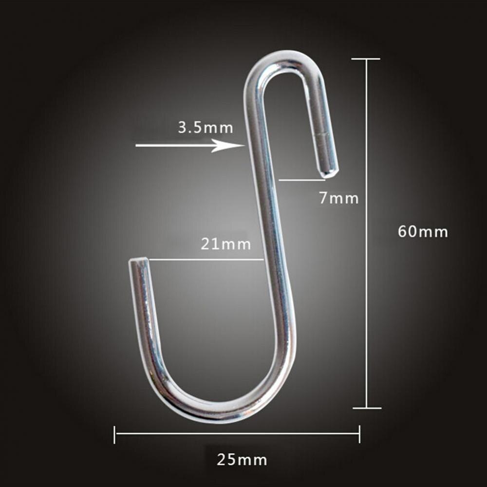4/8Pcs Multifunction S-shaped Stainless Steel Hanging Hooks Kitchen Bathroom Hangers Holder Home Bedroom Hanging Metal Hooks