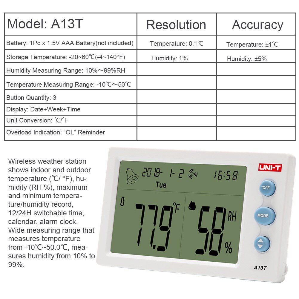 Garden Greenhouse Hygrometer Baby Room Indoor Outdoor Digital Display Desktop LCD Screen Hanging Thermometer Humidity Monitor
