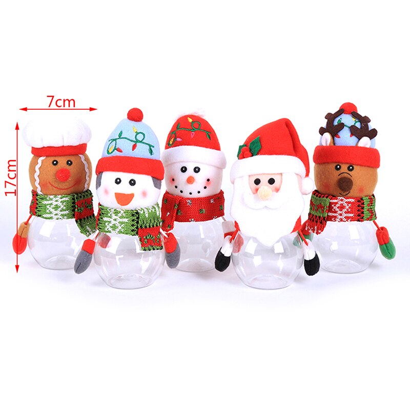 Christmas Candy Jar Children Kids Storage Bottle Santa Bag Christmas Sweet Box Chocolate Candy Box