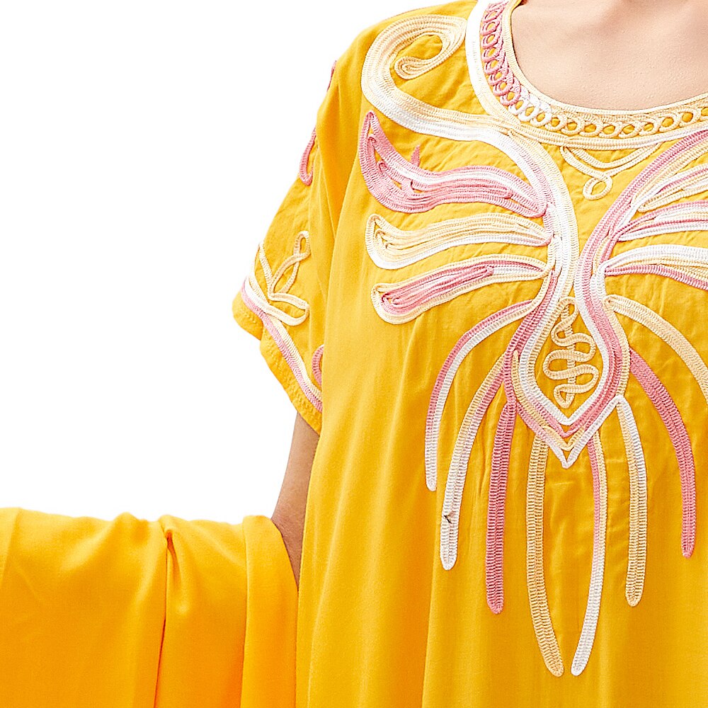 Abaya musulmana de algodón para mujer, caftán Dashik de Oriente Medio, ropa de África, India, Arabia Saudita, Pakistán, turbante bordado Djellaba R08