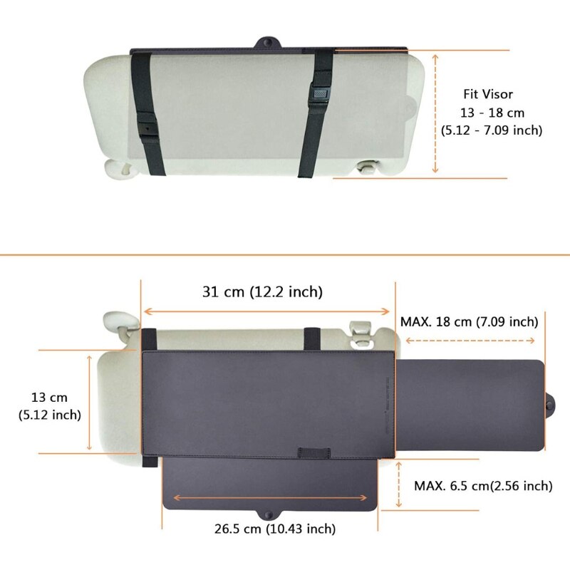 Auto Anti-Glare Zon Blocker Pu Leer Anti-Dazzle Intrekbare Zonneklep Voor Voorstoel Bestuurder Of Passagier veiligheid