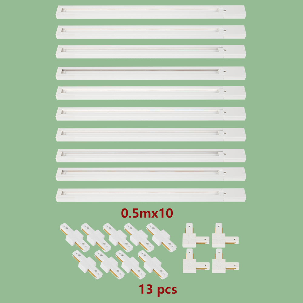 Szyna oświetleniowa 1M 0.5M, plastikowa, druga linia, szyny doprowadziło, złącza proste/w kształcie litery L robić szyn oświetleniowych, reflektorów szynowych, oświetlenia szynowego.: jasnożółty