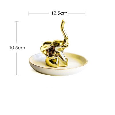 Bijoux européens plaque décoration dessin animé plateau de rangement en céramique salle de bain anneau collier Rrack Antler coiffeuse décorations: 19
