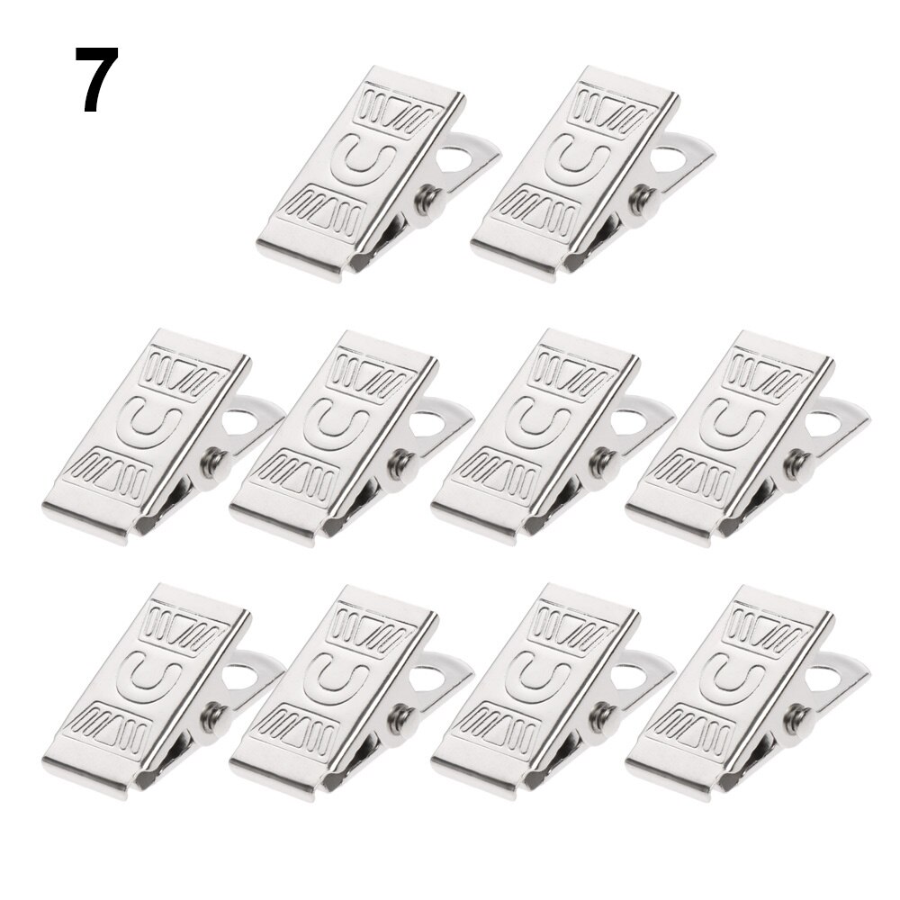 10 sztuk/zestaw metalowa plakietka identyfikacyjna smycz posiadacz karty klip smycz łańcuszek robić okularów klip anty-Stracony biżuteria chwyt mocowania akcesoria linowe: 7