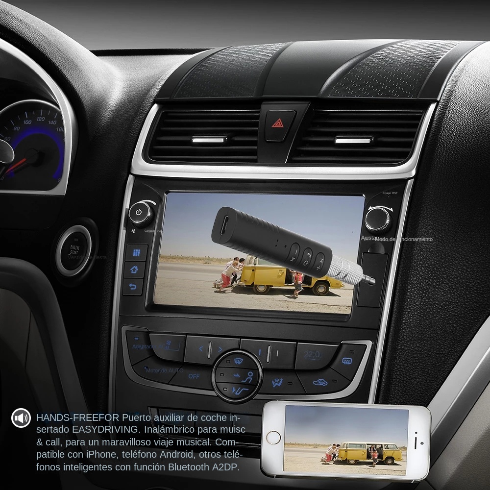 3.5mm Wireless Bluetooth 5.0 Audio Receiver Handsfree Car Kit 3.5mm Jack Aux Music MP3 Audio Adapter for Car Speaker Headphones