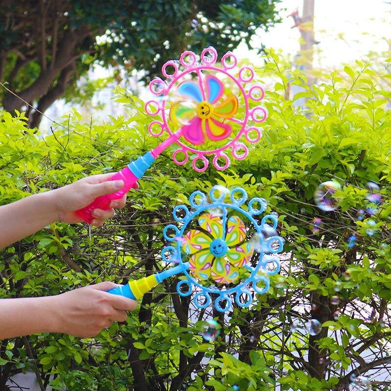 Tremare di vendita caldo mulino a vento bolla bastone posta del pacchetto di rete rosso per bambini bolla macchina di stallo di vendita calda variopinta della bolla