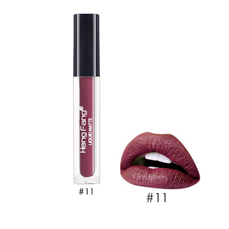 de herramientas de maquillaje mate pintalabios Azul Rojo labial de larga duración colorido: 11