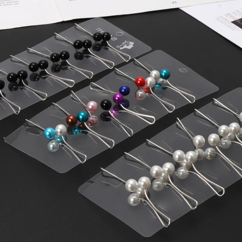 12 Stuks Moslim Hijab Parel Clip Broche Pinnen Sjaal Veiligheid Clip Vrouwen Wedding Pin