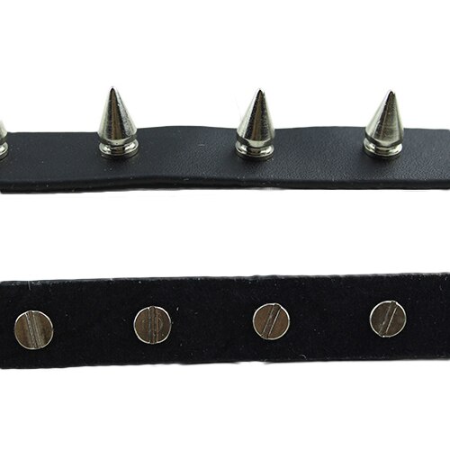 2020Gothic Punk Harajuku Ketting Spike Klinknagel Choker Pu Lederen Choker Lady Collares Key Sieraden Voor Vrouwen Kettingen Accessoires
