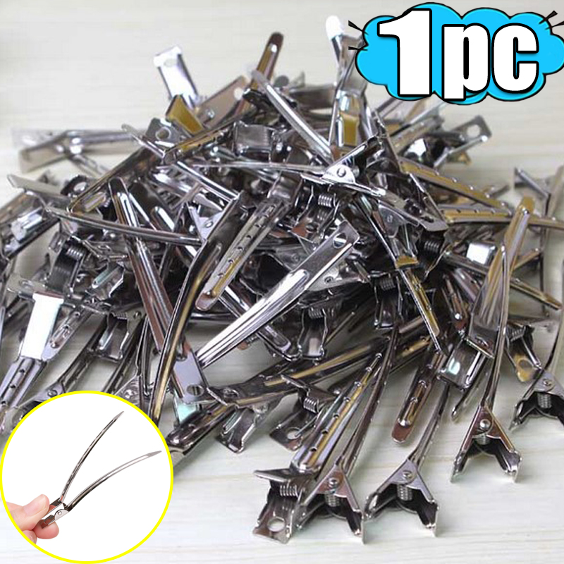 Pinzas para el cuidado del cabello para mujer, pinzas de corte de peluquería de acero y Metal, herramientas de estilismo para corte de pelo de peluquero, horquilla esponjosa para raíz del cabello: Rojo