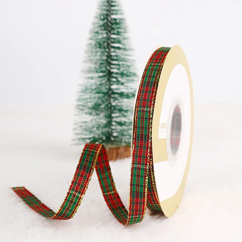 5M Weihnachtsdekoration Weihnachtsband Weihnachtsbaum Ornament für Wohnkultur Neujahr handgemachte DIY Geschenkverpackung Kasten Zubehör: Freier Raum