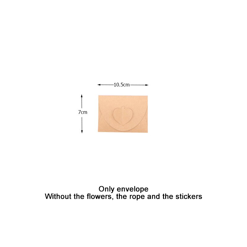 100PCS per pcs Kraft paper invitations wedding envelopes decoration stationery: small