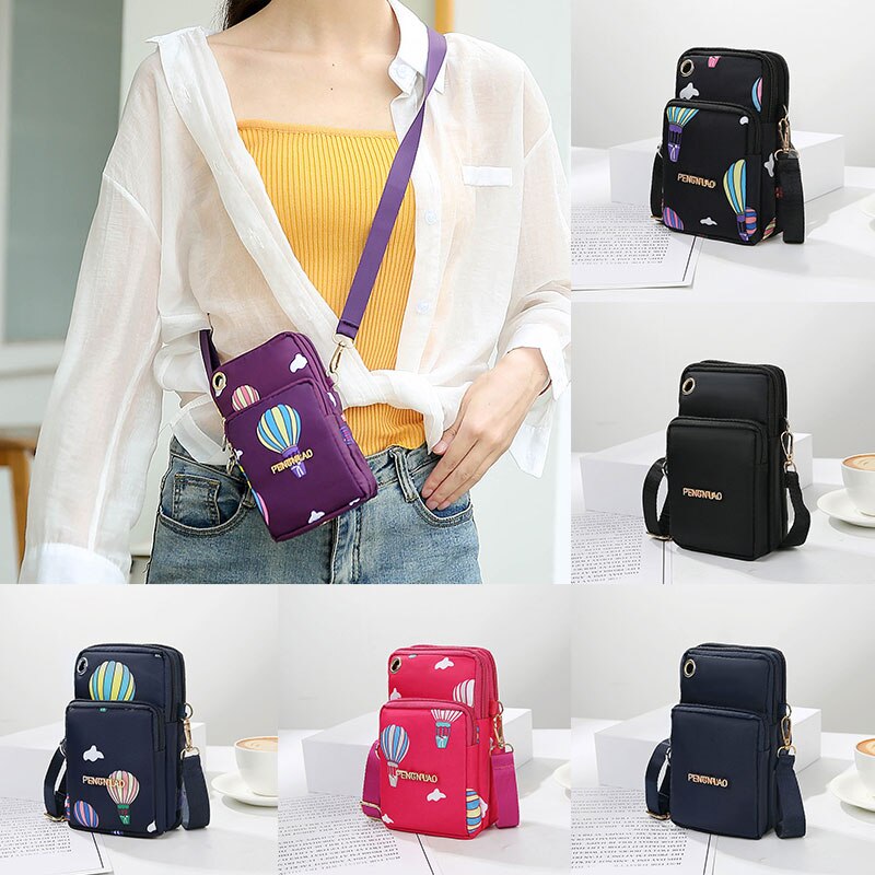 Novo à prova dwaterproof água náilon mulheres crossbody saco de ombro do telefone mini bolsa caso cinto casual moda bolsa embreagem carteira senhoras bolsas