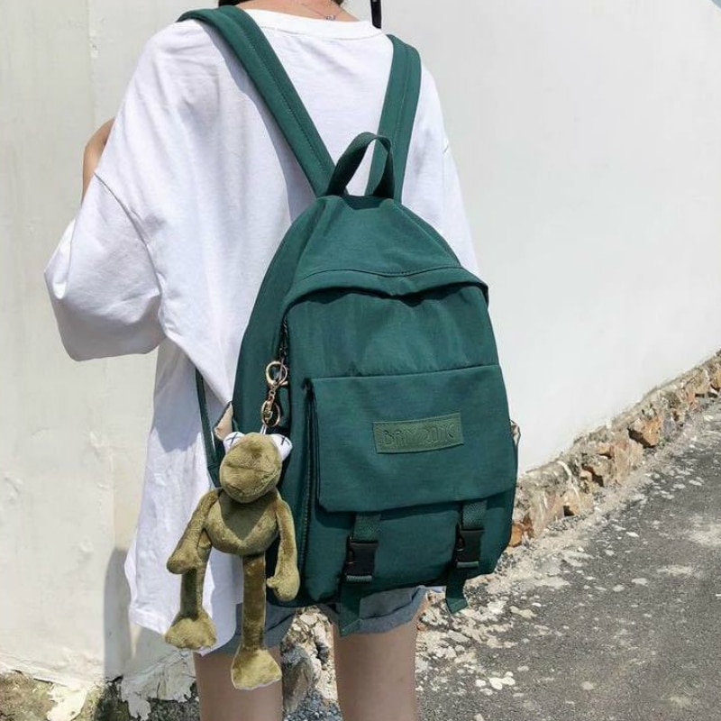Mochilas femininas retalhos moda lona chique sólida preppy adolescentes mochila harajuku simples bolsa de viagem ulzzang ins all-match novo