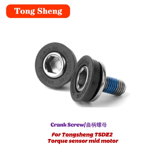Tongsheng Mid Drive Motor Torque Sensor TSDZ2 Electric Bicycle Ebike Conversion Kit Fixed Screw Seal Parts Accessories: crank Nuts