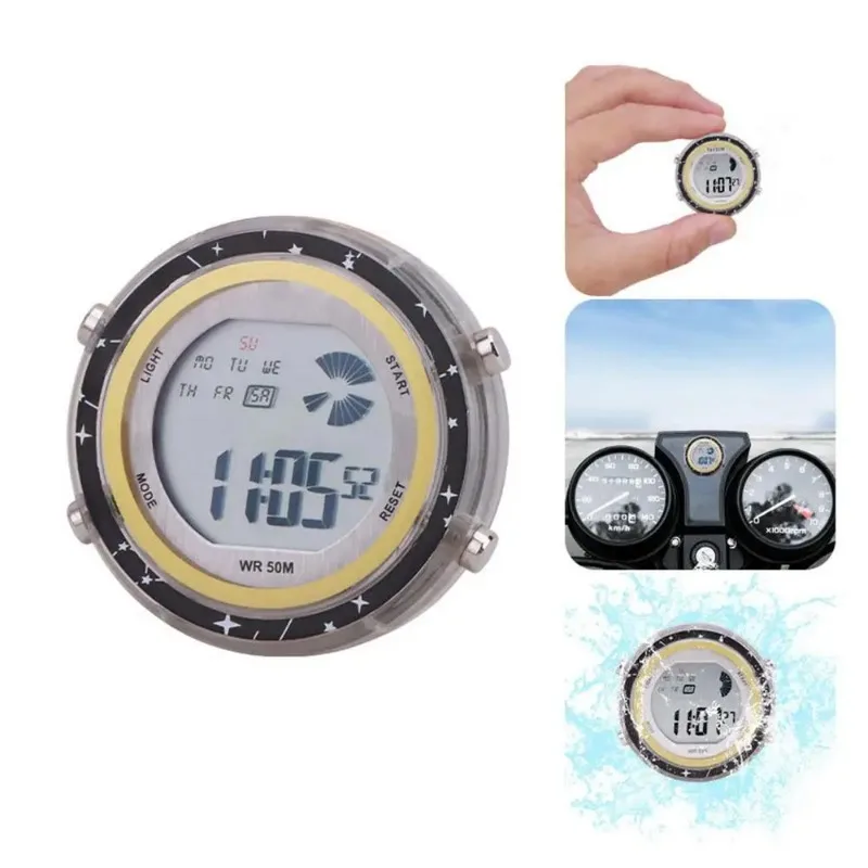 Motorrad Fahrrad uhr Universal- wasserdicht Fahrrad Lenker Uhr Uhr Edelstahl Leucht uhr Motorrad Zubehör