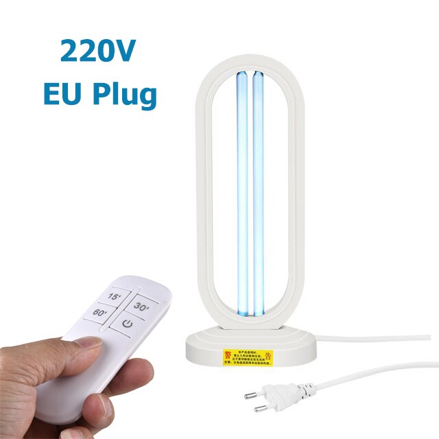185nm 50w ultraviolet uvc lamp desinfectie bacteriedodende kwartslampen ozon huishoudelijke uv-lamp sterilisator ontsmettingsmiddel voor thuis kamer: Witte 220v eu stekker