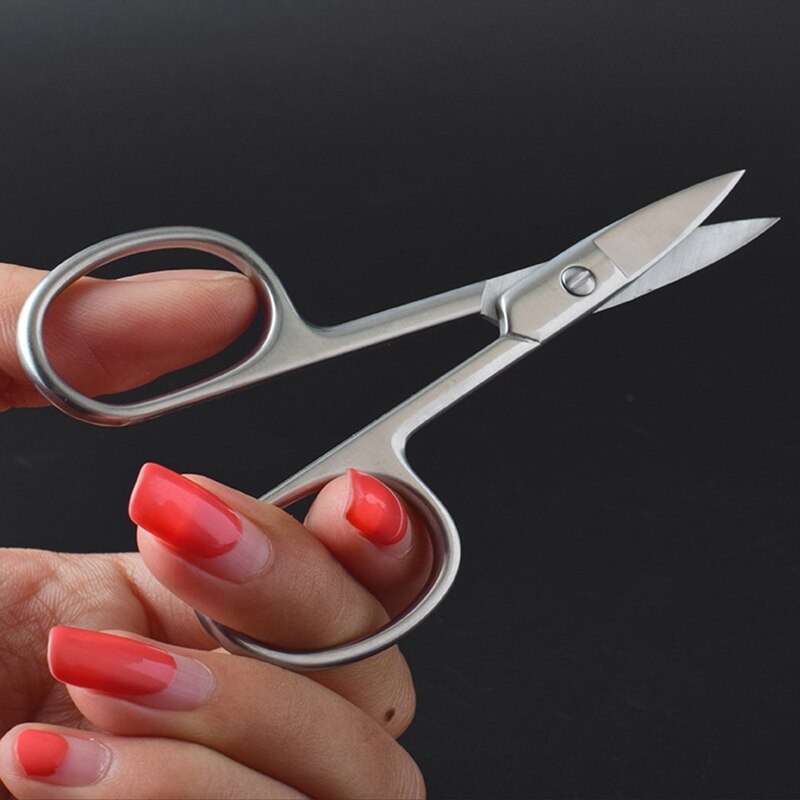 Schoonheid Schaar Rvs Wimper Wenkbrauw Fijn Haar Trimmer Schaar Scherpe Dwangnagel Cutter Wenkbrauw Wimper Hair Remover Tool