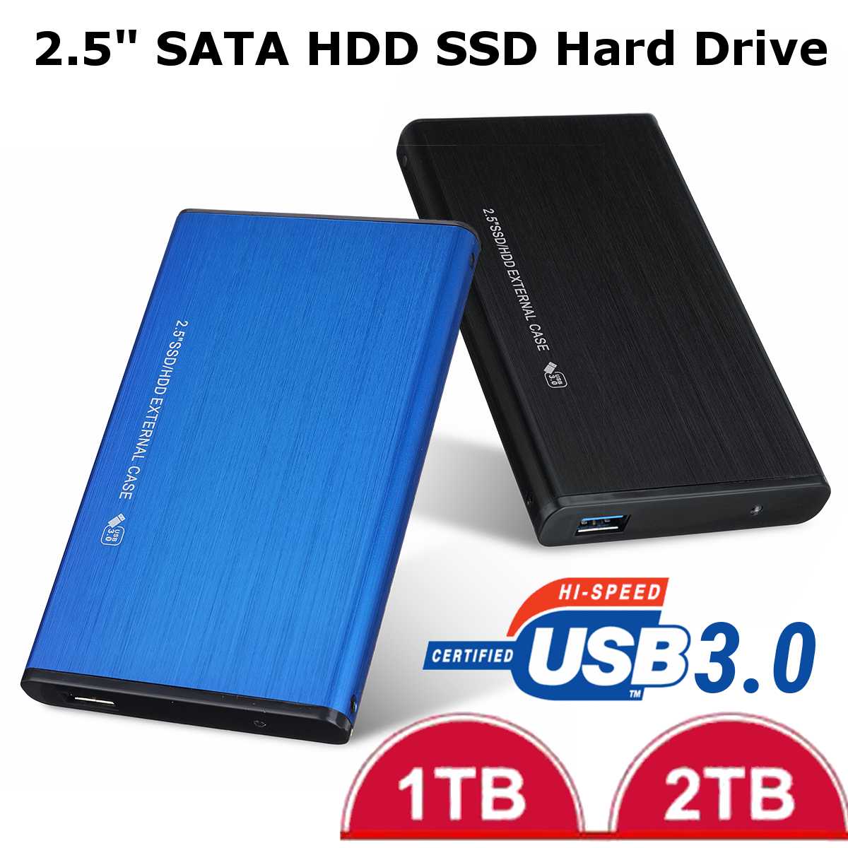 1TB/2TB External Hard Drives Memory Portable Ultra Thin Aluminum alloy Metal External Mobile Hard Disk SATA3.0 HDD SSD