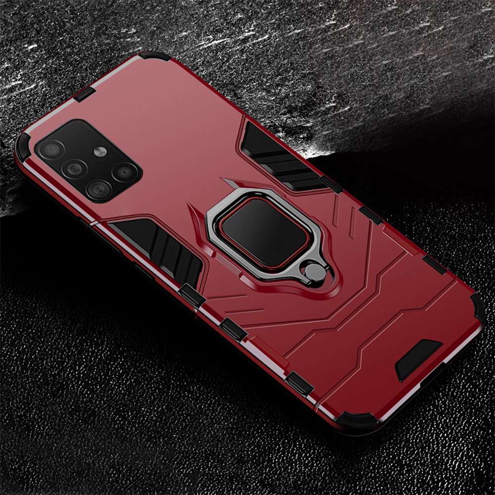 Samung A 52 5G Case Car Magnetic Holder Ring Phone Covers for Samsung Galaxy A52 5G SM-A526B/DS 6.5'' Case Shockproof Coque: M40S / red