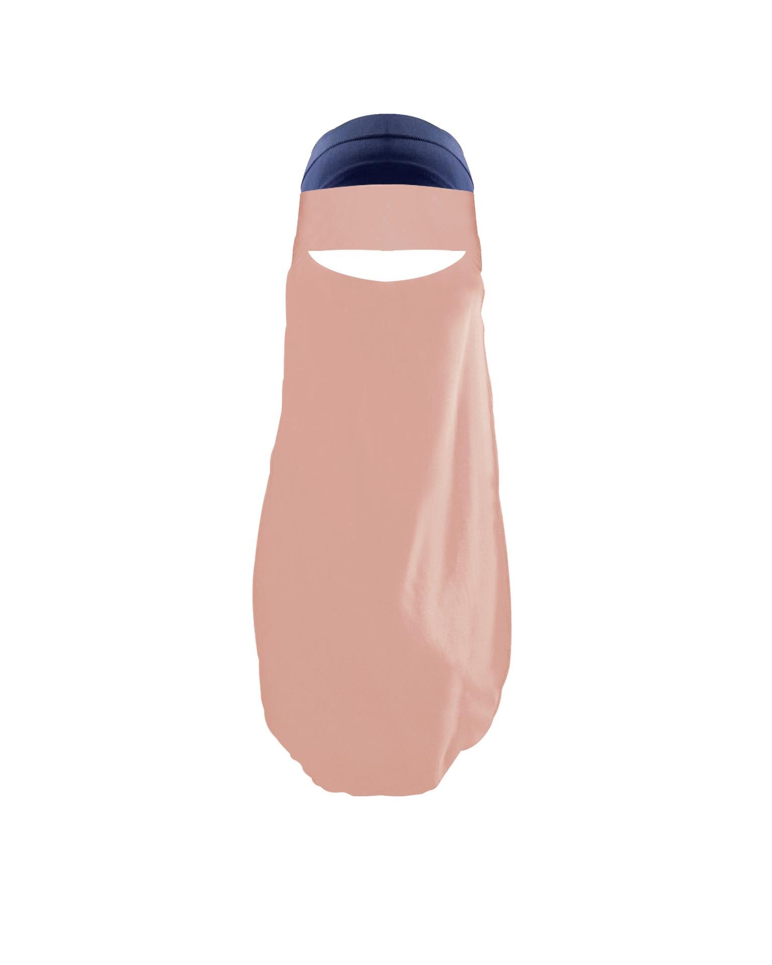 Niqab muslimska kvinnor burka överliggande slöja hijab ansiktsskydd islam burka blygsam klädsel enkellager i ett stycke ramadan mellanöstern: Orange
