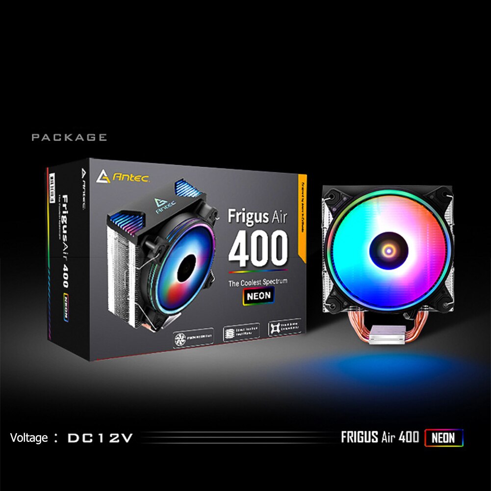 Antec A400 GPU CoolerComputer Water Cooling System Waterblock RGB CPU Air Cooler 4Heatpipe PC Computer Water Cooling Accessories
