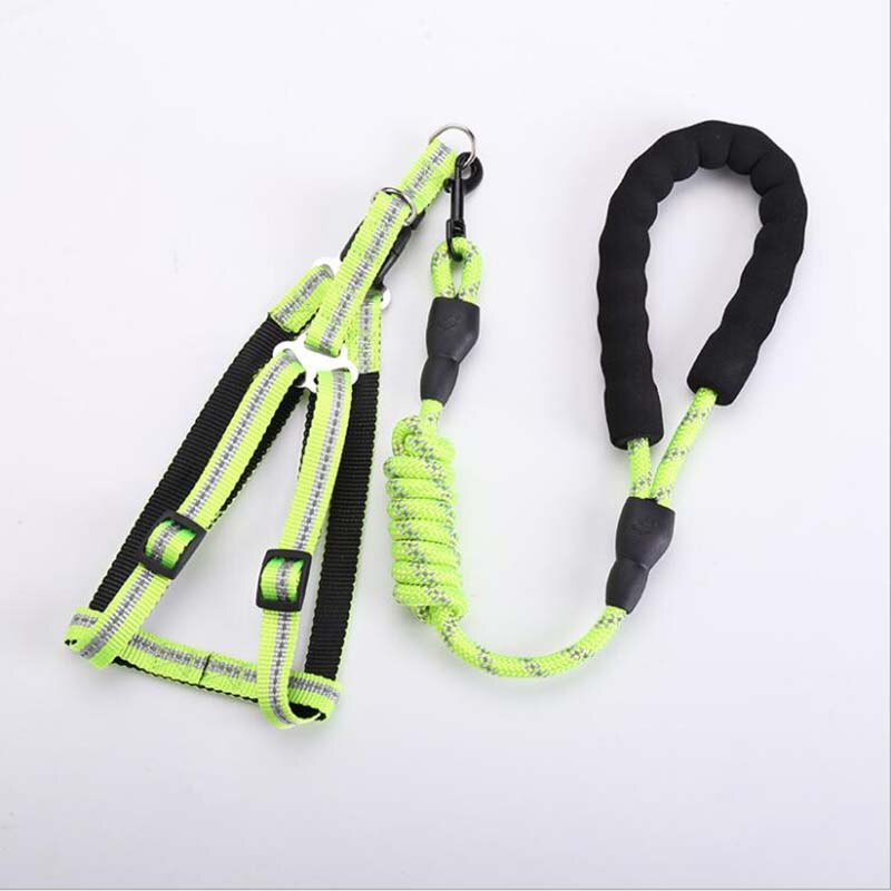 pet supplies traction leash dog chest back leash multicolor braided round rope walk dog leashes: yellow / 0.6x120cm