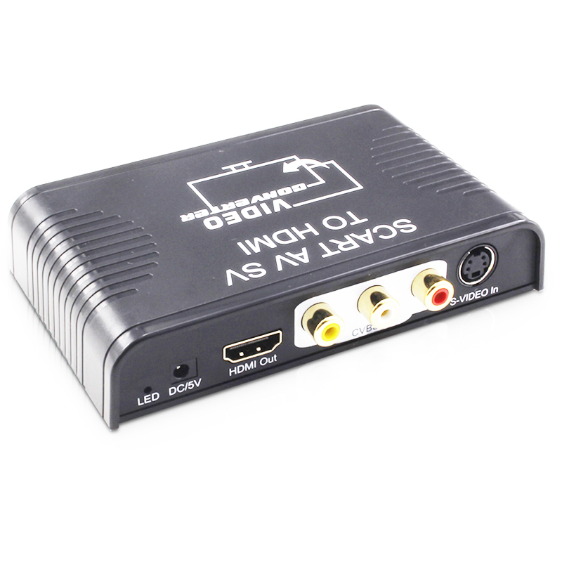 HDmatters S-video composite AV Scart to hdmi converter Switcher S-video+RCA+Scart to HDMI out