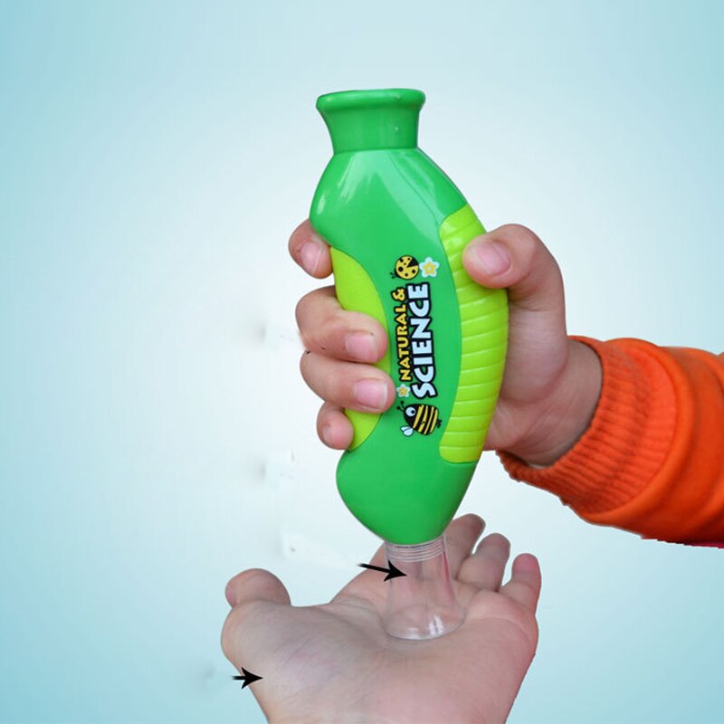 Autops 1 stuks mini plastic kinderhandmicroscoop voor wetenschappelijke exploratie, draagbaar leerzaam educatief speelgoed voor kinderen